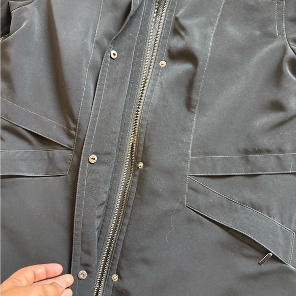 Women's Black Jacket with Tan Collar - Picture 4 of 7